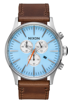 Sentry Chrono Leather, Sky Blue / Taupe