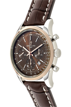 Transocean Chronograph Rose Gold and Stainless Steel Automatic