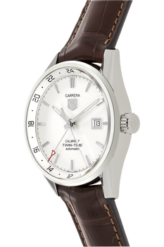 Carrera Calibre 7 Twin Time Stainless Steel Automatic