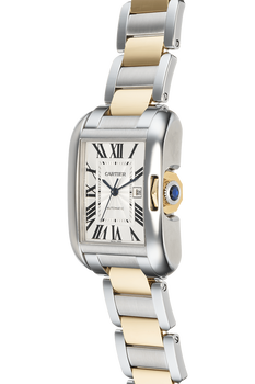 Tank Anglaise Yellow Gold and Stainless Steel Automatic