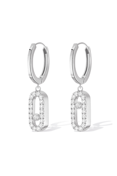 Move Uno Hoops in White Gold