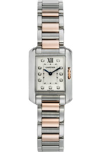 Tank Anglaise Rose Gold and Stainless Steel Quartz