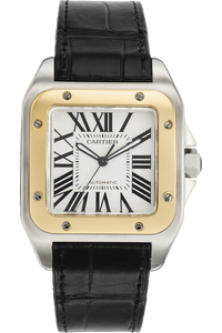 Santos 100 Yellow Gold and Stainless Steel Automatic