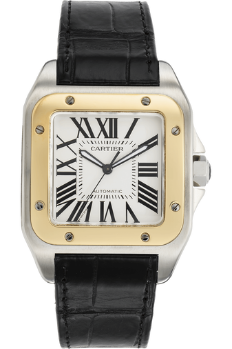 Santos 100 Yellow Gold and Stainless Steel Automatic