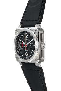 BR 03-94 Black Steel Chronograph Stainless Steel Automatic