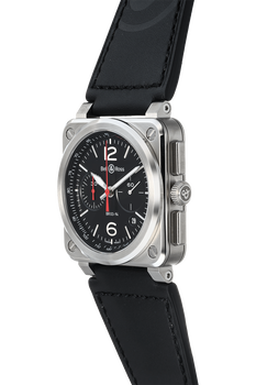 BR 03-94 Black Steel Chronograph Stainless Steel Automatic