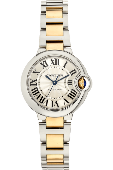 Pre Owned Cartier Ballon Bleu Yellow Gold and Stainless Steel Automatic