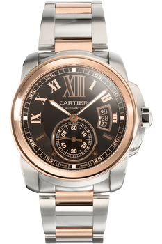 Calibre de Cartier Rose Gold and Stainless Steel Automatic