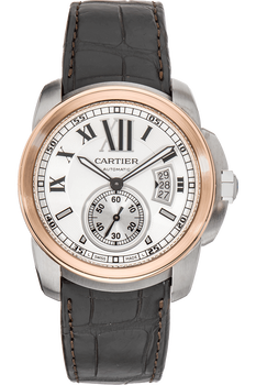Calibre De Cartier Rose Gold and Stainless Steel Automatic