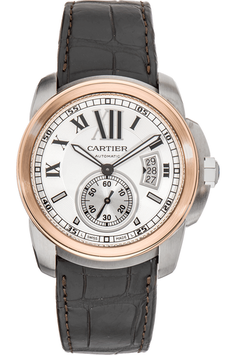 Calibre De Cartier Rose Gold and Stainless Steel Automatic