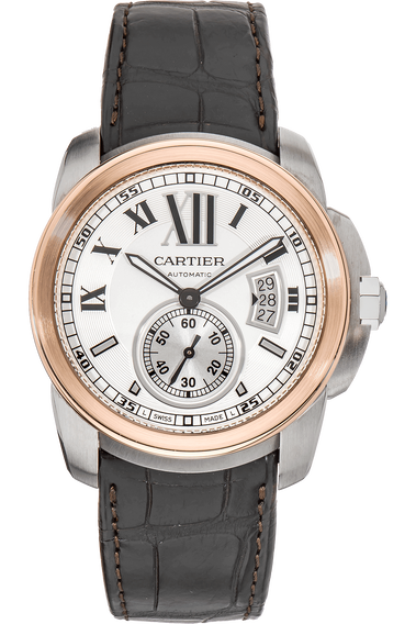 Calibre De Cartier Rose Gold and Stainless Steel Automatic