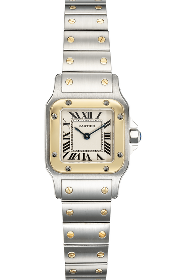 Santos Galbee Yellow Gold and Stainless Steel Quartz