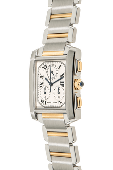 Tank Francaise Chronograph Yellow Gold and Stainless Steel Quartz