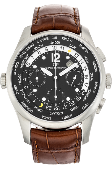 World Wide Time Control Chronograph Stainless Steel Automatic