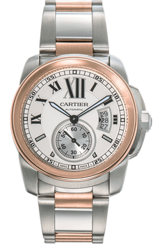 Calibre de Cartier Rose Gold and Stainless Steel Automatic