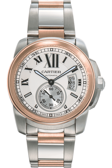 Calibre de Cartier Rose Gold and Stainless Steel Automatic