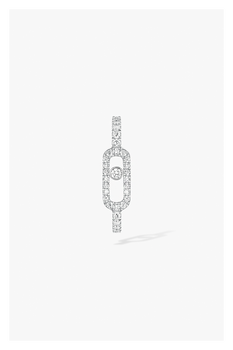 Move Uno Single Earring in White Gold