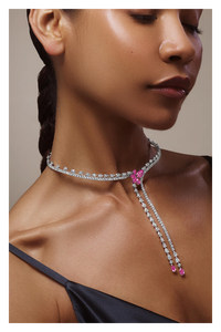 Classics Pink Sapphire Flower Necklace