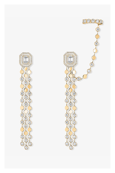 D-Vibes Multi Row Earrings in Yellow Gold