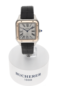 Santos Dumont Rose Gold and Stainless Steel Manual