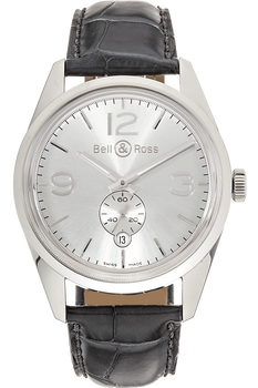 Pre Owned Bell Ross BR 123 Officer Silver Stainless Steel Automatic