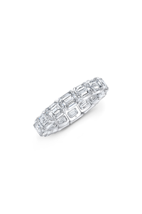 Emerald Cut Eternity Ring in White Gold