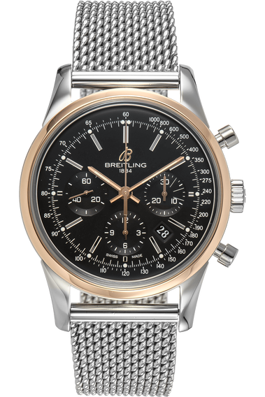 Transocean Chronograph Rose Gold and Stainless Steel Automatic