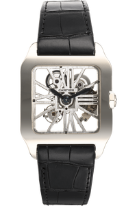 Santos Dumont Skeleton White Gold Manual