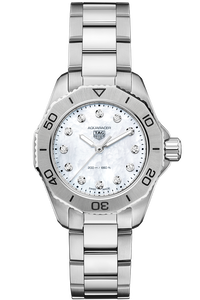 Aquaracer Quartz MOP Diamond Dial Steel Watch