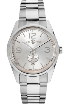 BR 123 Officer Silver Stainless Steel Automatic