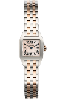 Santos Demoiselle Rose Gold and Stainless Steel Quartz