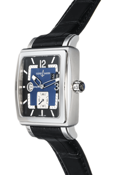 Quadrato Dual Time Stainless Steel Automatic