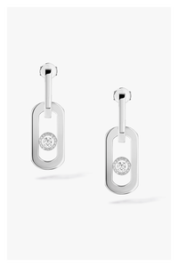 So Move XL Pendant Earrings in White Gold