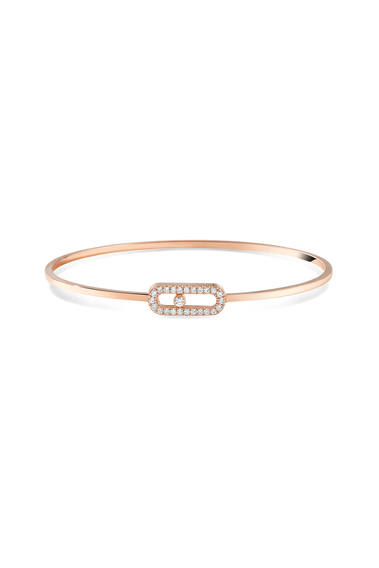 Move Uno Flex Pav&eacute; Bangle in Pink Gold Size M