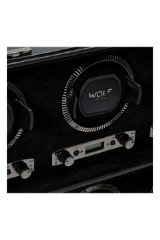 British Racing 8 Piece Watch Winder Black