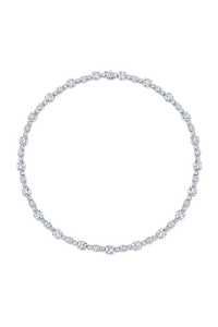 Brilliant Cut Diamond Necklace in White Gold