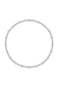 Brilliant Cut Diamond Necklace in White Gold