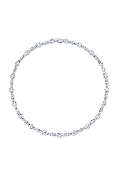 Brilliant Cut Diamond Necklace in White Gold