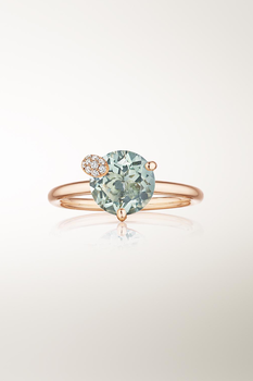 Peekaboo Prasiolite Ring