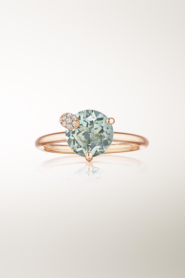 Peekaboo Prasiolite Ring