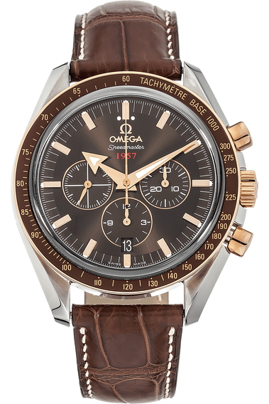 Speedmaster Broad Arrow Rose Gold and Stainless Steel Automatic