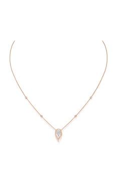 Fiery Pendant 0.25CT in Pink Gold
