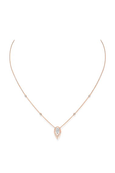 Fiery Pendant 0.25CT in Pink Gold