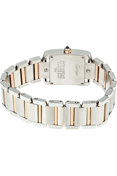 Tank Francaise Rose Gold and Stainless Steel Quartz