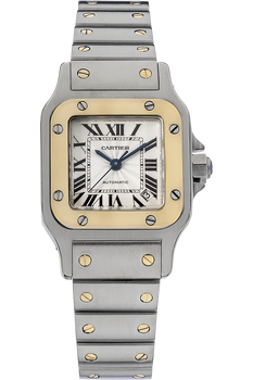 Santos Galbee Yellow Gold and Stainless Steel Automatic