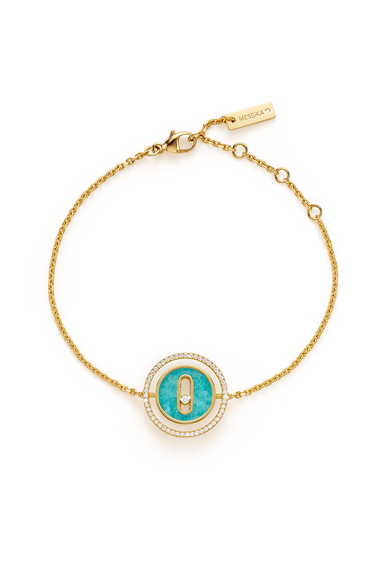 Bucherer Exclusive Lucky Move Amazonite Bracelet in Yellow Gold