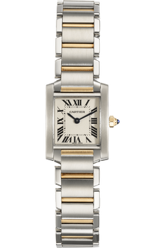 Tank Francaise Yellow Gold and Stainless Steel Quartz