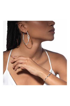 Move Uno GM Hoops in White Gold