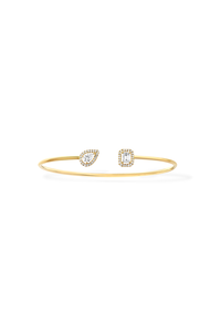 My Twin Toi & Moi Bangle in Yellow Gold Size M