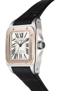 Santos 100 Rose Gold and Stainless Steel Automatic